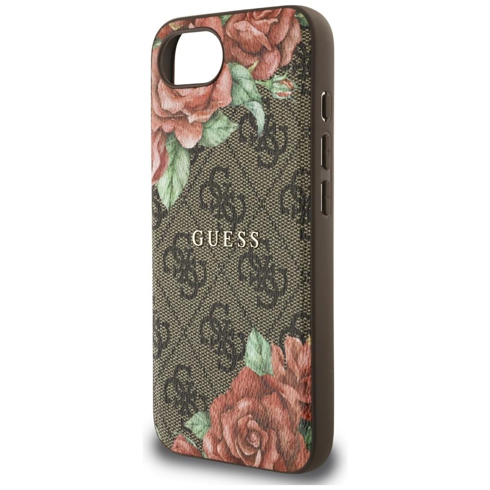 Guess 4G Flowers Print MagSafe Case for iPhone 16e / 17e Brown