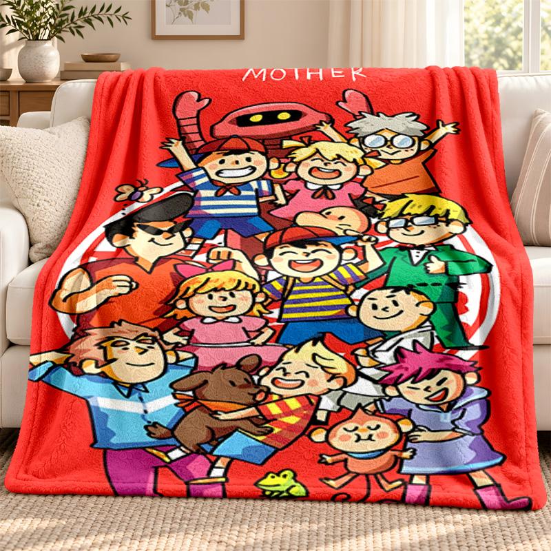 Earth Bound blanket Flannel Blanket Soft Cozy Plush Throw for Sofa Bed Lightweight Home Decoration Outdoor camping