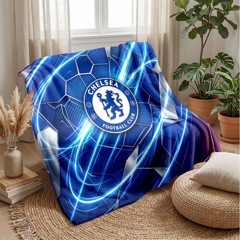 Chelsea FC Theme blanket Soft Flannel Blanket Plush Throw Blanket Cozy Sofa Bed Blanket for Home Decor