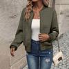 Womens Long Sleeve Zip Up Sweatshirts Jackets Full Zipper Lightweight Jacket Casual Pocket Loose Outwear Coat