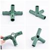 2/5/10Pcs 19mm Garden Plant Support Two- Way Three-way Four-way Connectors Greenhouse Frame Building Joints Fixed Accessories