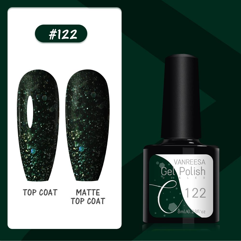 VANREESA Набор гелей для ногтей 111 цветов Гель-лак для ногтей Soak Off Базовое покрытие Верхнее покрытие Маникюр для ногтей УФ-светодиодный полуперманентный лак Стойкий гель для дизайна ногтей