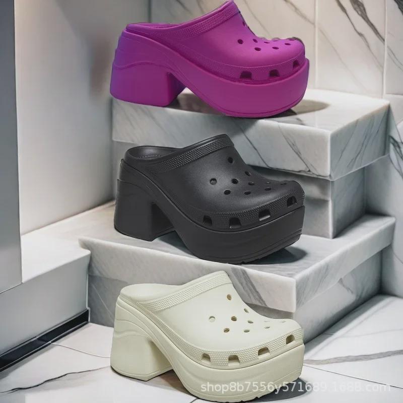 Летние модные туфли Mermaid Hole 2024 года — на 8 см выше, тонкие и повседневные