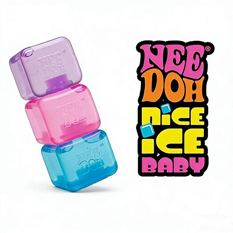2026 Schylling Needoh Nice Cube Игрушка для снятия стресса | Суперпрочный сжимаемый сенсорный фиджет | Медленно поднимающийся кубик льда для снятия тревоги*-.