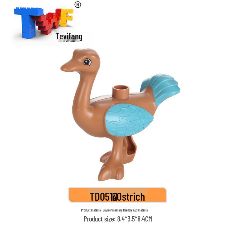 Крупные строительные блоки из частиц: Совместимые Игрушки для Обучения Животным Фермы Прерии Океана для Детей