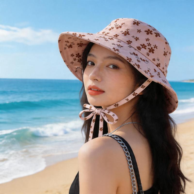 Women S Summer Black White Grid Adjustable Sun Fisherman Hat