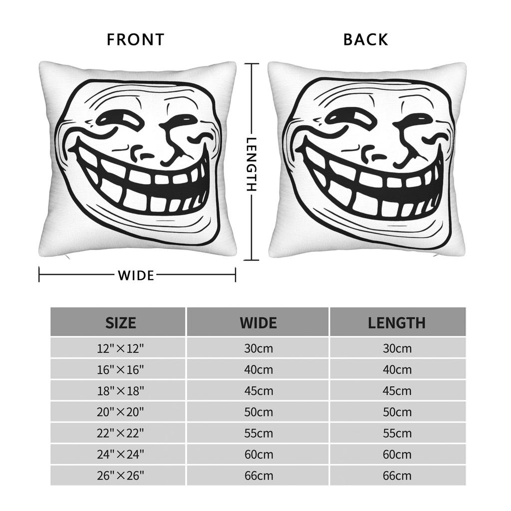 Смешная наволочка с лицом из Rage Comic и аниме, модная наволочка, мягкие наволочки для офиса, автомобиля, домашнего декора
