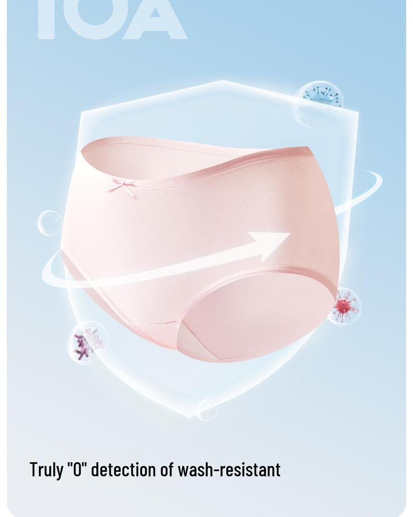 Freego Antibacterial Bow Cotton Women's Panties - Wash-Free, Pure Cotton, Triangle Design