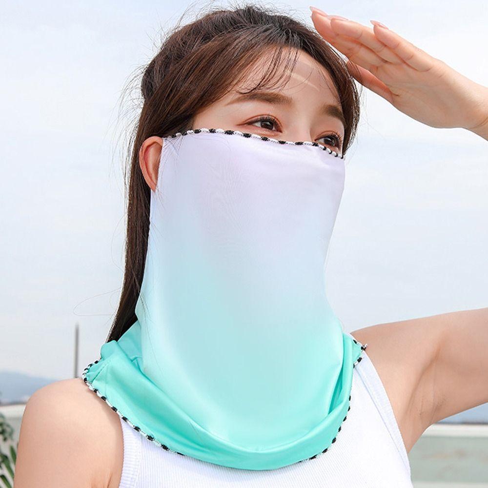 Sunscreen Veil Anti-UV Ice Silk Summer Sunscreen Mask Driving Face Mask Women Neckline Mask