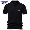 Reebok Вышивка 2026 Лето Новая Женская Деловая Повседневная Шерстяная Рубашка Поло Скрученный Цветок Ледяной Шелковый Короткий Рукав Футболка