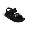 adidas Сандалия Adilette K Синтетическая кожа Нескользящая Устойчивая к истиранию Сандалия Черный Детская G26879