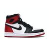 Air 1 Retro High Satin Black Toe Women Sneakers Red White-Varsity-Red CD0461-016