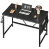 YeTom Computer PC Width Compact Study Desk with Storage Study Desk with Monitor Arm Easy to Black Desk, Desk, Desk, 80Depth 40cm, Simple, Desk, Bag,