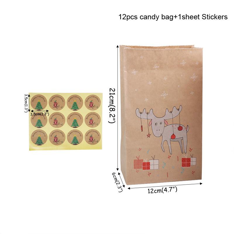 Christmas paper Kids Candy Box Bag Navidad 2025 New year christmas home decoration Natal gift bags Kerst Noel Treats packing box