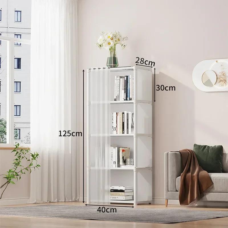 Dustproof Bookshelf Strong Load-bearing Capacity Cloth Wardrobe Simple Wardrobe Simple High-capacity Multipurpose Storage Rack