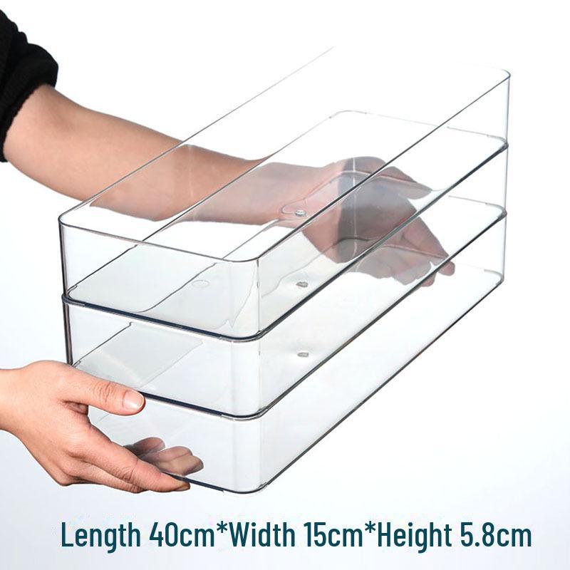 Transparent Acrylic Desktop Storage Box: Rectangular Mirror Cabinet for Cosmetics, Stationery, or Kitchen Essentials
