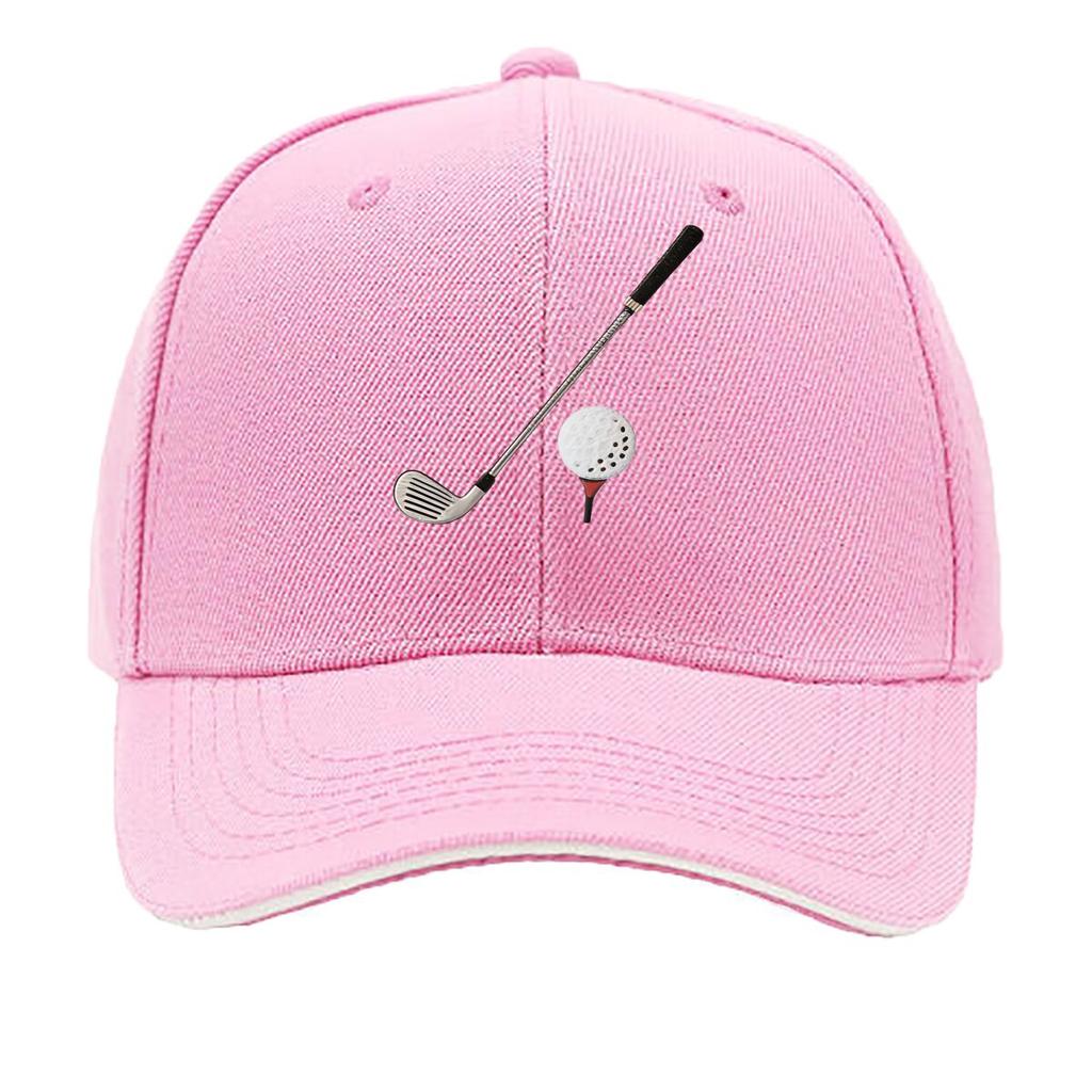 UnisexS Adjustable Baseball Cap with Golf Club Casual Sports Design Hand Washable Suitable for Golf Sandwich Baseball Cap