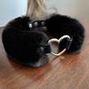 Пушистый чокер, съемное пушистое ожерелье, сплав, сердце, искусственный мех, чокер для женщин, мужчин, для повседневной носки, свиданий, вечеринок