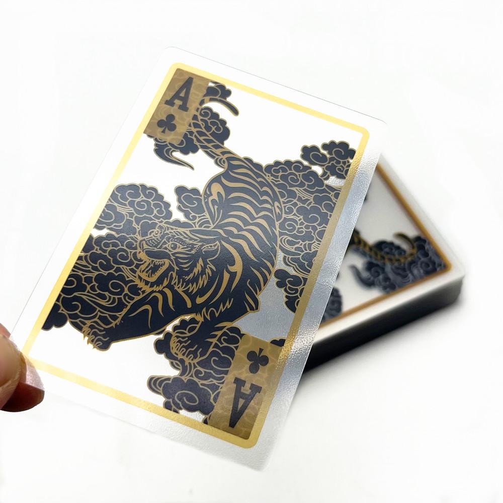 Creative Transparent Playing Cards Dragon Tiger Poker Cards