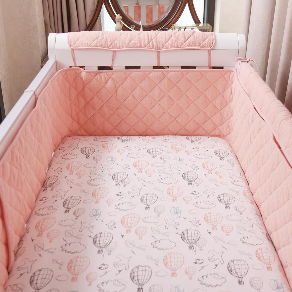 Soft Double Layer Crepe Baby Crib Rail Mat - Children's Crib Guard