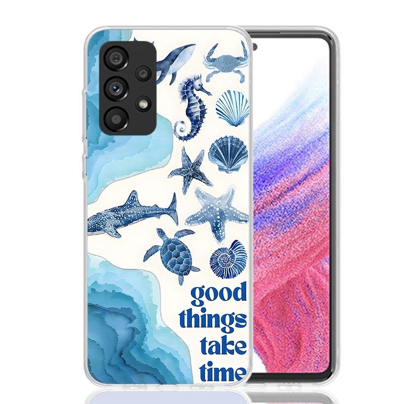 Чехол для телефона 'Морская звезда, Морская черепаха, Акула' для Samsung Galaxy A52 A32 A22 A12 A02S A50S A30S A51 A31 AA71 Note 20 Ultra 10 S10 P