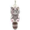 Kawaii Cartoon Plush Pendant Keychain Cross Dressing Raccoon Shark Cat Cosplay Bag Pendant Cute Doll Toy Soft Keyring for Bags