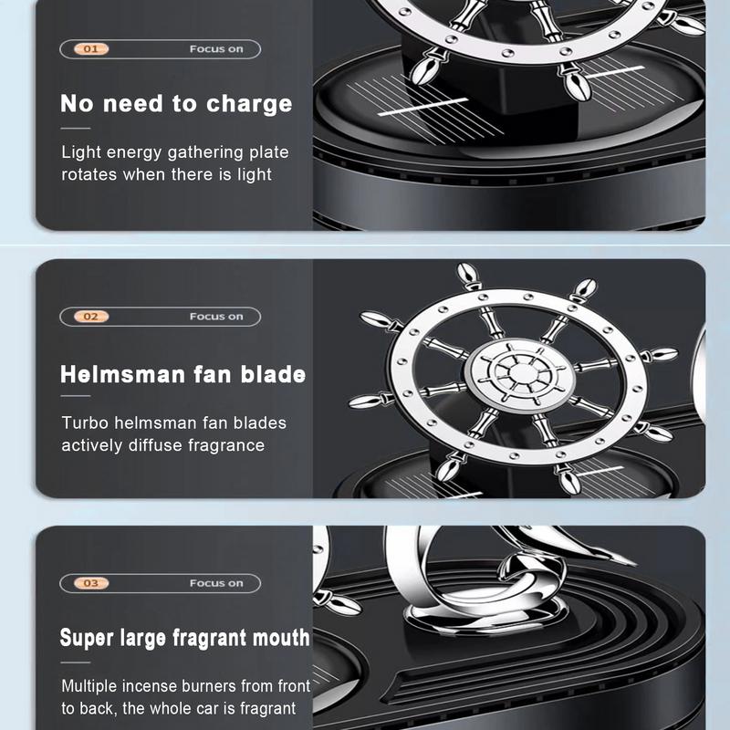 Автомобильный освежитель воздуха Car Scents Диффузор Solar Scents Для автомобиля Портативный автомобильный вращающийся освежитель воздуха на солнечной энергии Для автомобилей, домов на колесах, грузовиков