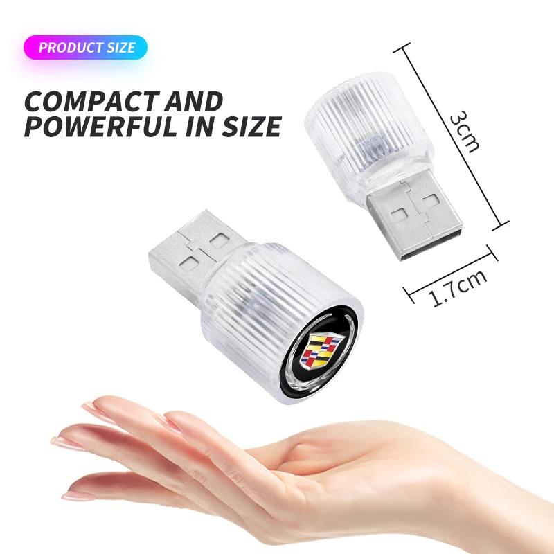 Mini USB LED Car Light Auto Interior Atmosphere Light for Cadillac SRX Escalade CTS BLS ATS DTS XTS SLS XLR V Deville CT5