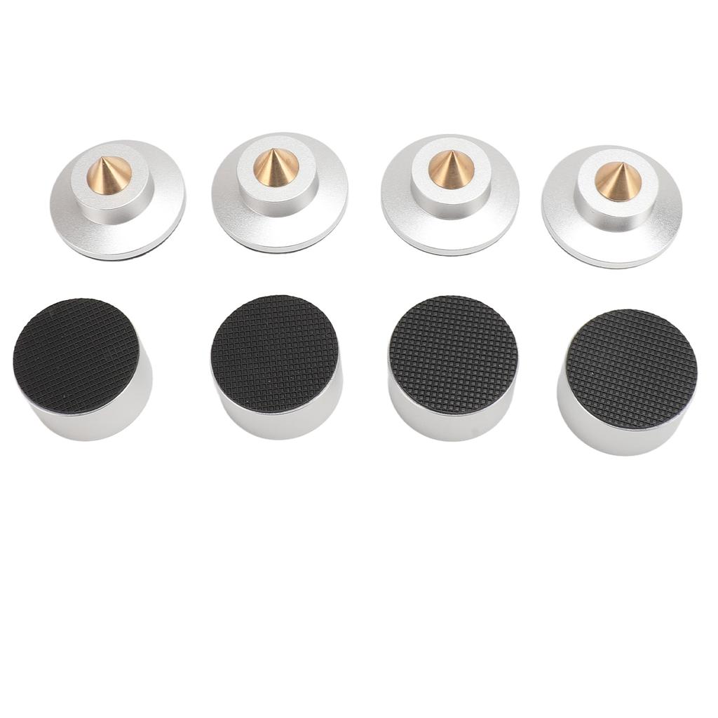 4Pcs Speaker Isolation Feet Pad Aluminum Alloy Shock Absorber Speaker Spike Pad for Subwoofer