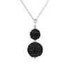 Necklace - LOVA LOLA VAN DER KEEN - Synthetic Diamond - 925 Sterling Silver - Black Crystals - 42 Cm