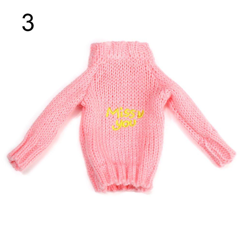 Toys Handmade Doll Accessories Dressing Clothes Mini Knitted Sweater Fur Coat Tops Casual Dress