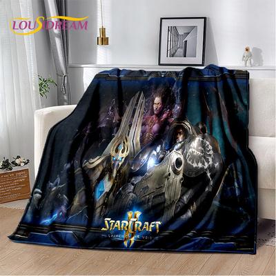 3D HD Плед с изображением игры StarCraft, Мягкий плюшевый плед, Фланелевый плед-покрывало для гостиной, спальни, кровати, дивана, пикника, для детей