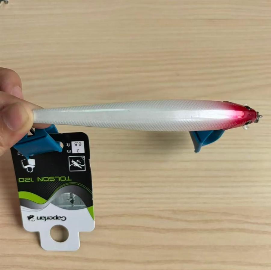 Caperlan Tolson 120 Fishing Lure, 120mm, 14.2g, Red/White