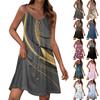 Summer Dresses For Women Spaghetti Strap Button Down Casual Sundress Beach Cover Up Dress With Pockets