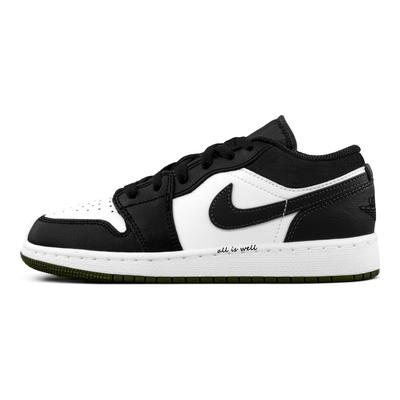 Air Jordan 1 Кожаная Амортизация, Износостойкие Низкие Винтажные Баскетбольные Кроссовки Унисекс Черно-Белые 553558-092(Команда425-)
