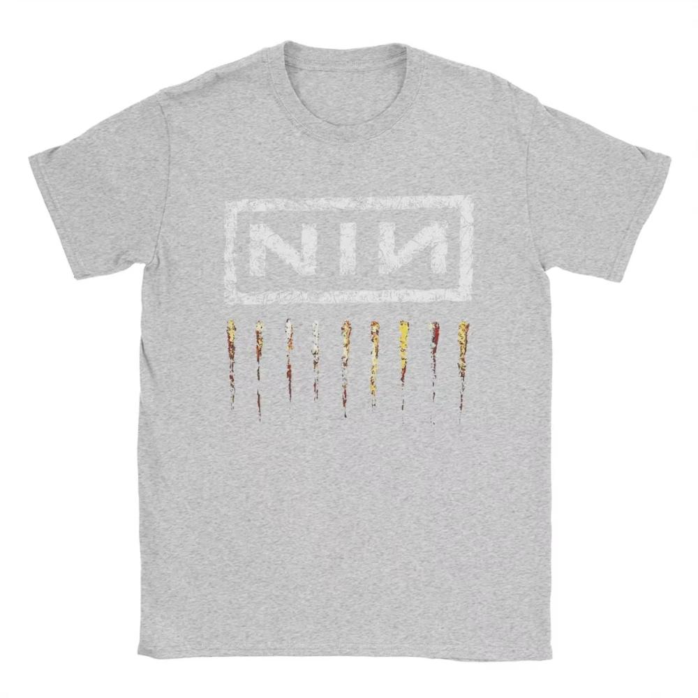 Nine Inch Nails NIN Мужские Женские Футболки с Принтом Модная Футболка с Коротким Рукавом с Круглым Вырезом Хлопковые Подарочные Футболки на День Рождения Одежда