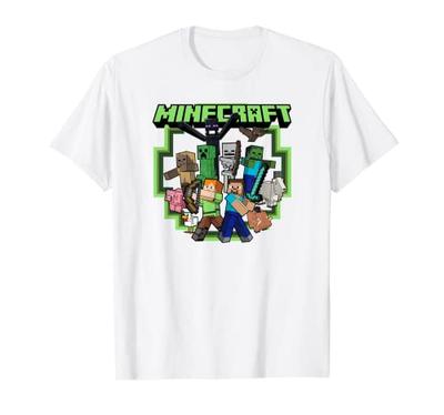 Постер/Футболка с логотипом Minecraft Group Burst