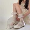 Mesh Fishnet Lace Socks Women Y2k Girls Vintage Lacework Ruffle Socks JK Lolita Sweet Girls Kawaii Bowknot Cute Socks Stockings