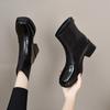 Square Head Short Boots for Women's Autumn and Winter New Rear Zipper Thick Heel Straight Boots Fashion Boots for Women