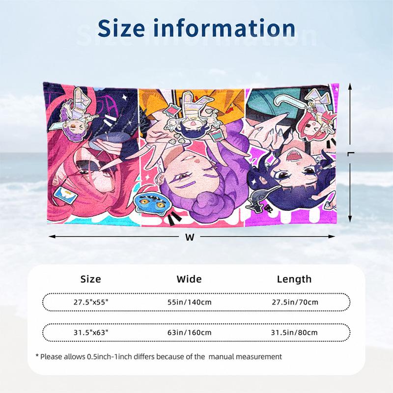 Kpop demon hunters Microfiber Beach Towel Quick Dry Sand Free Lightweight Beach Towels for Travel Swimming Camping