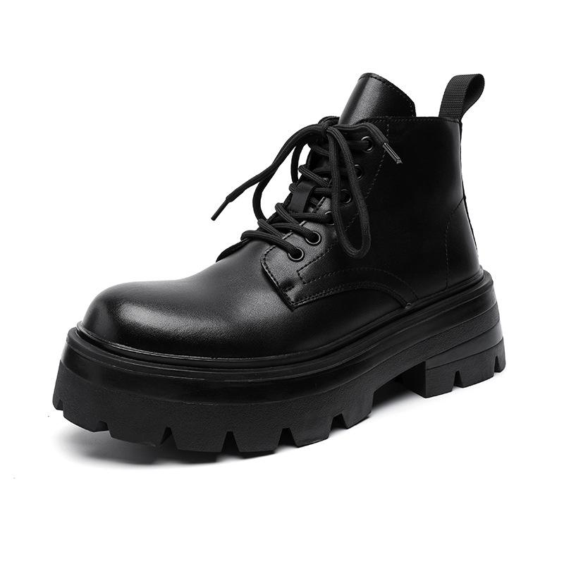 Ботинки Martin мужские 2024 года, новые осенние ботинки на толстой подошве, британский стиль, короткие, трендовые, универсальные, локомотивные, короткие ботинки 3321-R