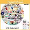 Набор наклеек 'Рок-барабаны' 50 шт. Для гитары, ноутбука и чемодана. Водонепроницаемые наклейки для DIY