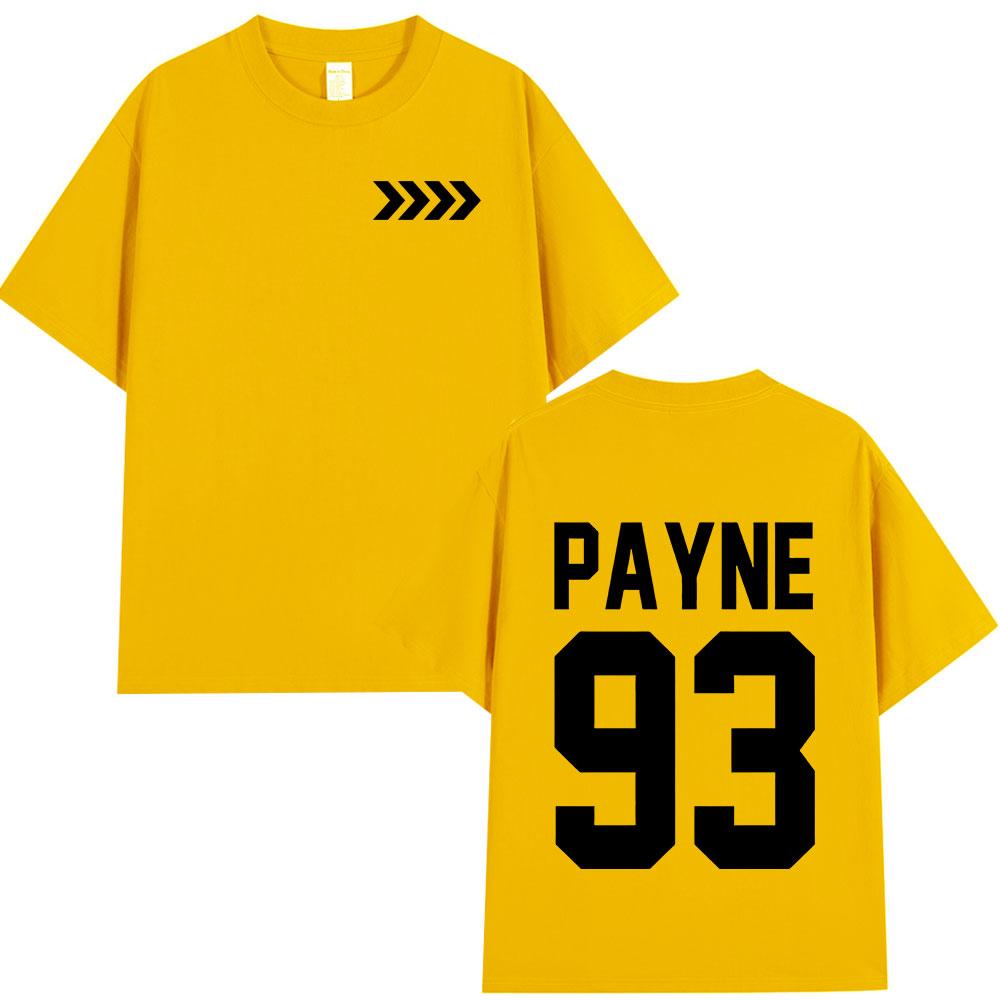 Трикотажные футболки в память о Лиаме Пейне Мерч Payne 93 Подарок для фанатов Мужская одежда Футболки с коротким рукавом Оверсайз Футболки в стиле хип-хоп и стритстайл