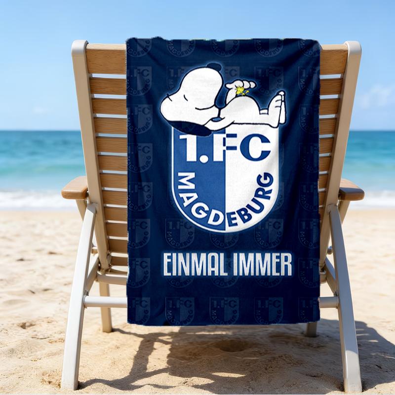 Magdeburg Flames Beach Towel - Soft, Absorbent Microfiber, Lightweight, Ideal for The Beach, Parties, Travel, Camping fan gifts