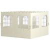 Pavillon Side Walls 4 Side Wall Panels For Garden Pavilion With Zipper 3 X 3 M Pavilion Cream White
