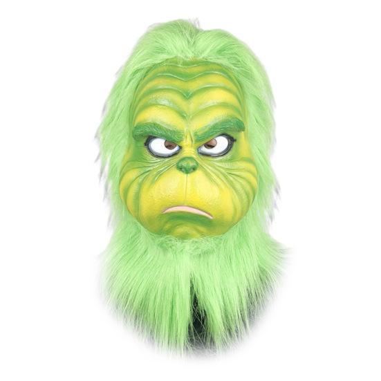 Рождественская подушка для лица, реалистичная латексная зеленая повязка на голову, костюм Санта-Клауса для косплея, аксессуары для рождественской вечеринки для взрослых и подростков