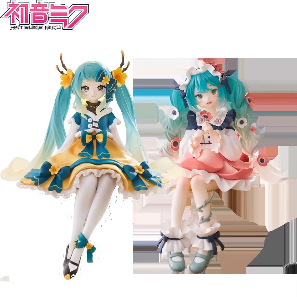 14см Фигурка Аниме Хацунэ Мику Игрушка Коллекция Цветочная Фея МИКУ Кавайный Мультяшный ПВХ Фигурка Действия Модель Куклы Подарок на День Рождения Ребенок