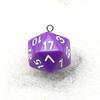 20-Sided Acrylic Dice Keychain - Transparent Solid Color Jewelry Charm