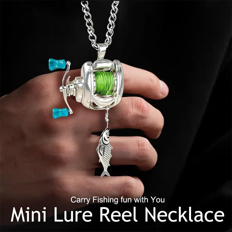 Миниатюрный кулон в виде рыболовной катушки, подвеска-брелок в виде вращающейся катушки, брелок для рюкзака, брелок для рыбаков.