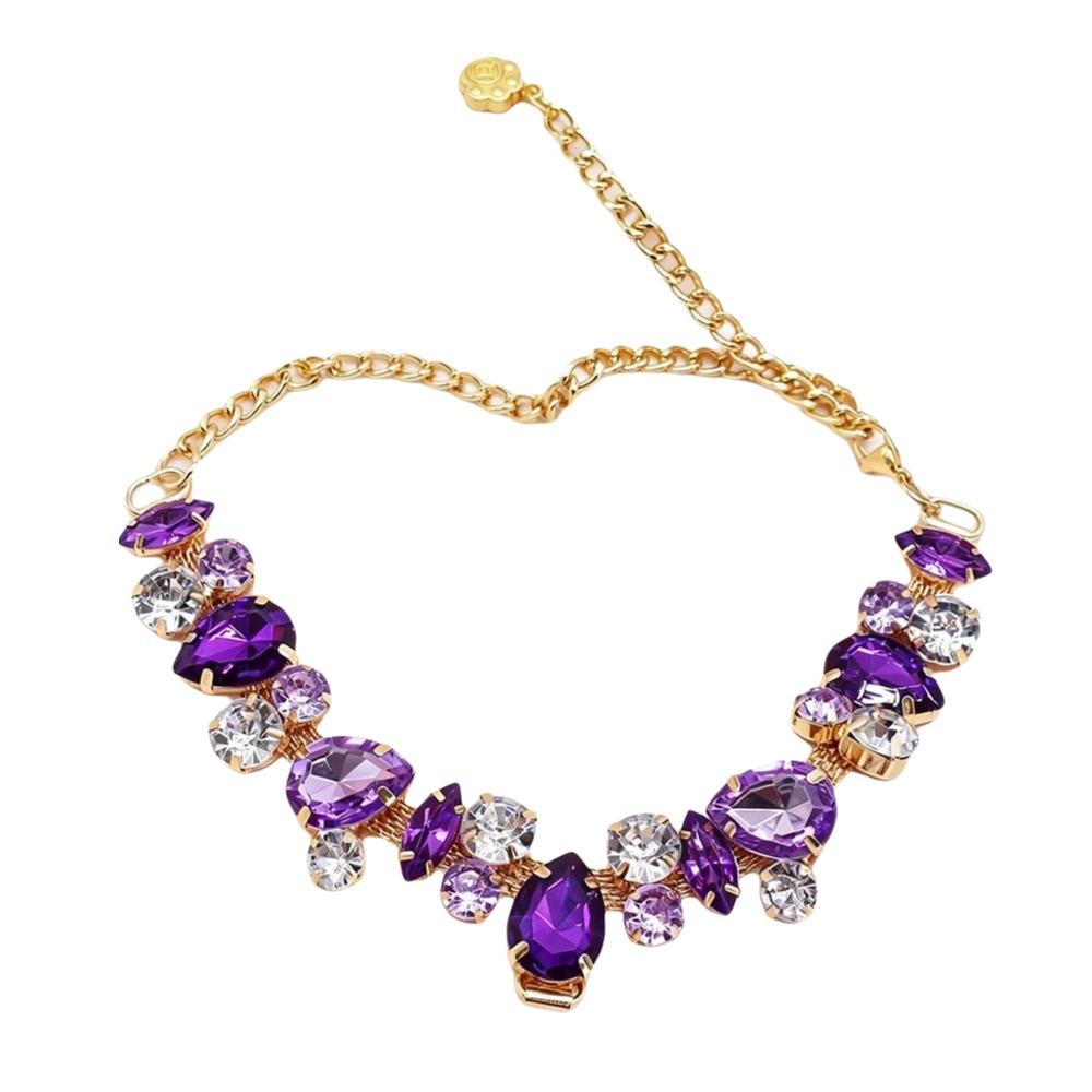 Stainless Steel Pet Necklace Adjustable Dog Collar Luxury Diamond Collar For Cats